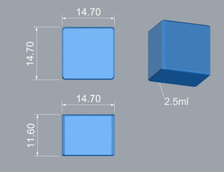 Molde de goma de cubo de 2,5 ml